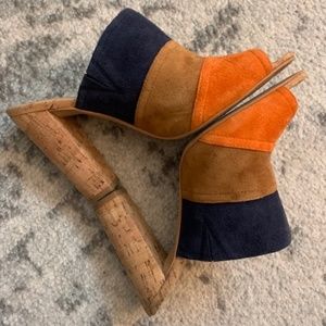 Vince Camuto Suede & Cork Heels